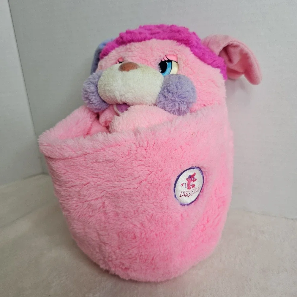 Vintage 1985 Pink Party Popples Plush Stuffed Animal American Greetings Mattel
